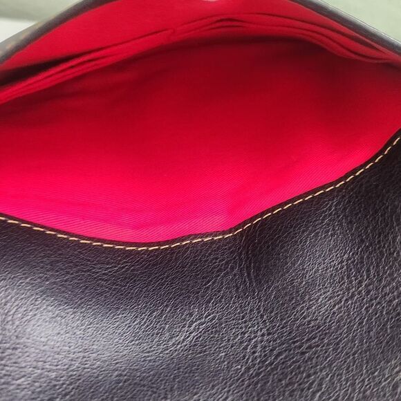 Dooney And Bourke Florentine Foldover  Crossbody Clutch Navy - Picture 4 of 9